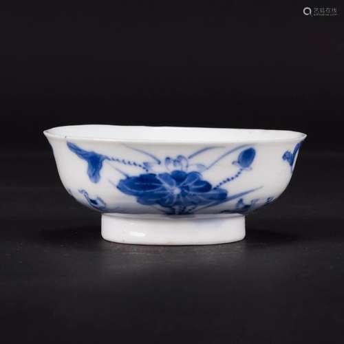 A BLUE AND WHITE 'LOTUS' BOWL, GUANGXU PERIOD, QIN...