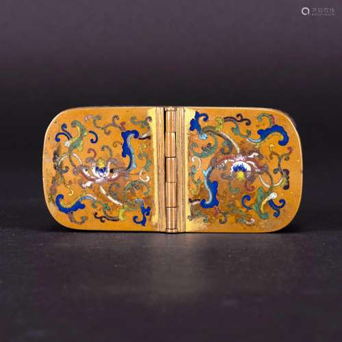 A BRONZE CLOISONNE JEWERLY BOX, QIANLONG PERIOD