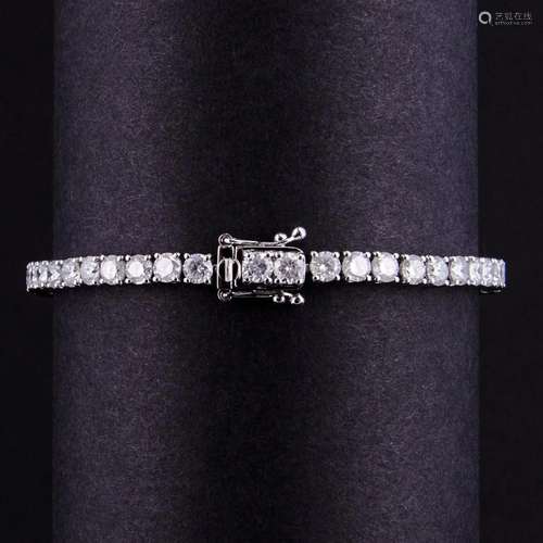 DIAMOND BRACELET 14KT W/ AIGL CERTIFIED