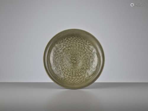 A YAOZHOU CELADON CARVED ‘PEONY’ SHALLOW BOWL, NOTHERN SONG ...