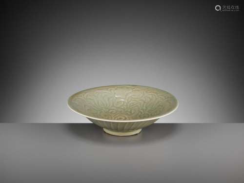 A YAOZHOU CARVED CELADON ‘LOTUS’ BOWL, NORTHERN SONG DYNASTY