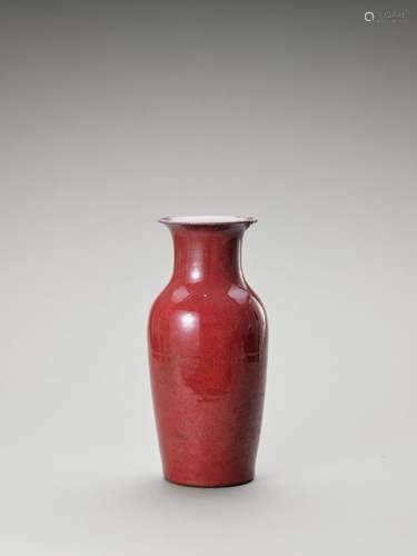 A YUNYAO ‘OXBLOOD’ GLAZED BALUSTER VASE