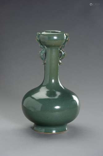 A TEADUST-GLAZED GARLIC-MOUTH PORCELAIN VASE