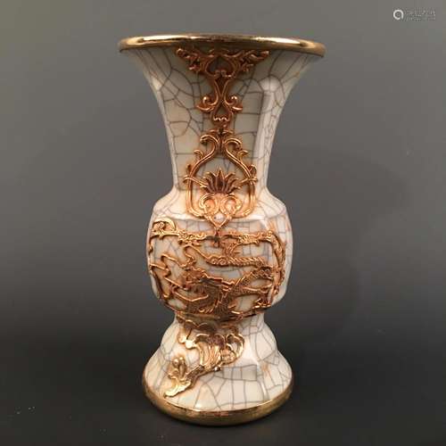 Chinese Gilt Ge Type Vase