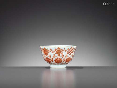 AN IRON-RED AND GILT-DECORATED ‘BAJIXIANG’ BOWL, DAOGUANG MA...
