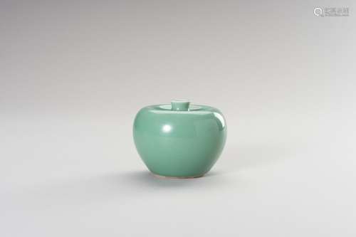 A CELADON GLAZED PORCELAIN ‘APPLE’ WATERPOT