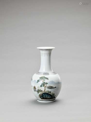 A ‘LANDSCAPE’ PORCELAIN VASE