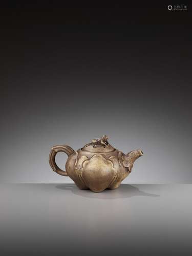 AN YIXING ‘FROG AND LOTUS’ TEAPOT AND COVER BY WANG YINCHUN ...