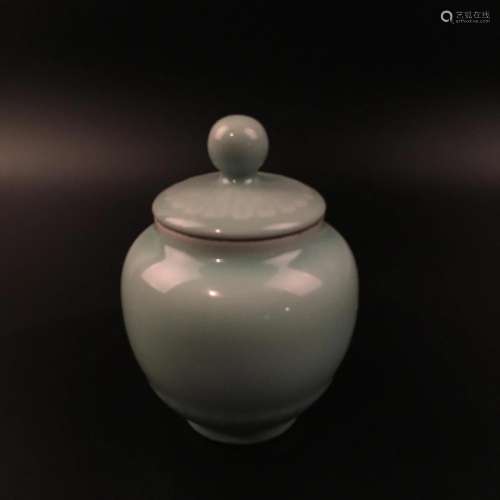 Chinese Blue Glazed Tea Jar