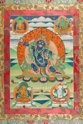 A THANGKA DEPICTING VAJRAPANI