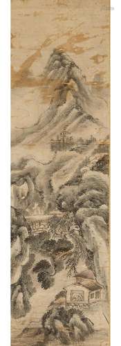 A HANGING SCROLL ‘SHAN SHUI’ PAINTING, QING