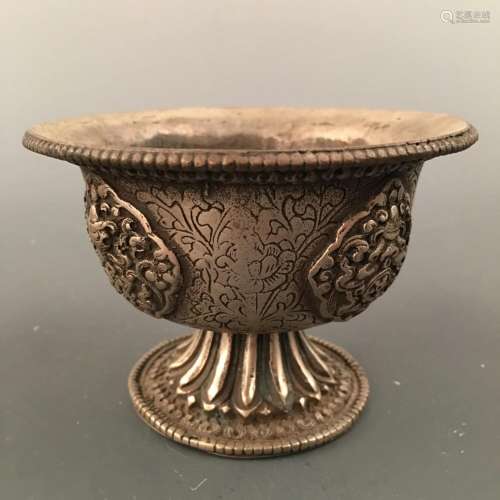 Chinese Silver Bronze Cup