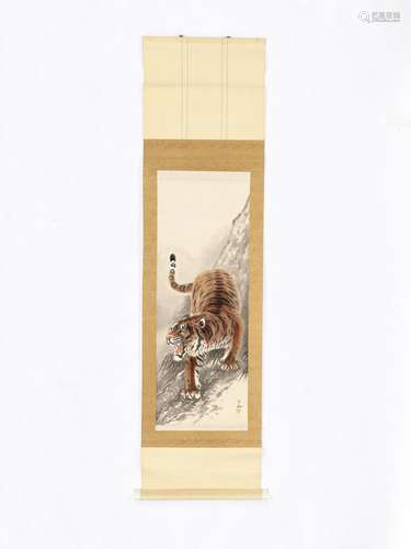 KODAMA SUIGAN: A HANGING SCROLL PAINTING OF A TIGER