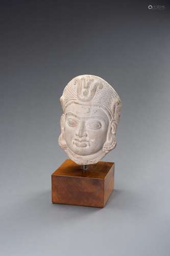 A STONE HEAD OF BHAIRAVA