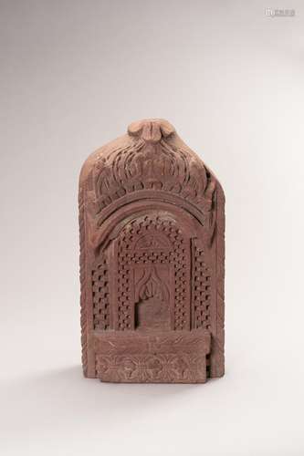 A MUGHAL RED SANDSTONE ORNAMENTAL FRIEZE