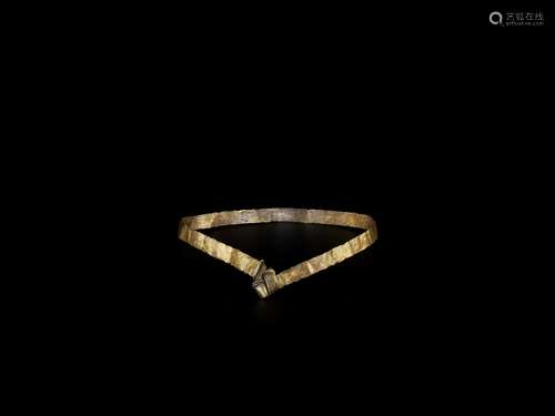 A THIN CHAM GOLD SHEET NECKLACE