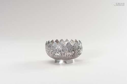 A SMALL THAI SILVER BOWL