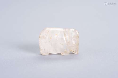 A ROCK CRYSTAL ‘ELEPHANT’ TALISMAN