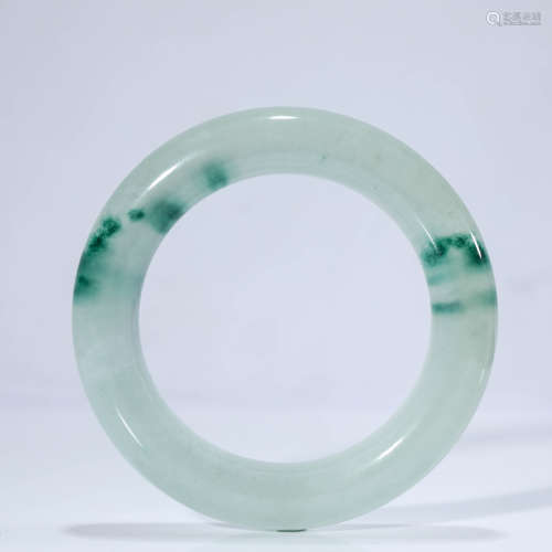 Mottled Jadeite Bangle