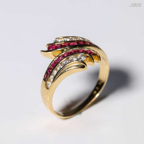 Ruby and Diamond Ring, 18K