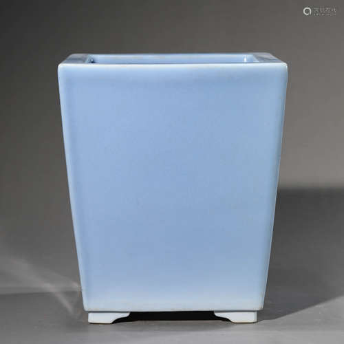 Sky-Blue Glaze Square Jardiniere