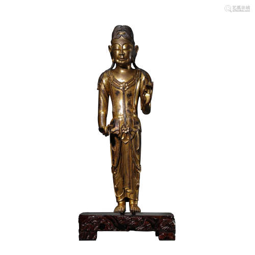 Bronze Figure of Standing Buddha