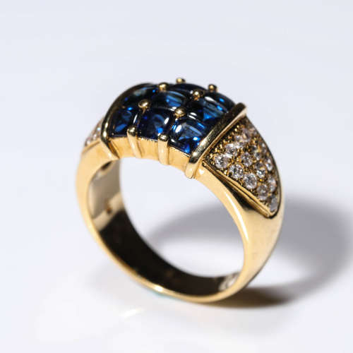 Sapphire and Diamond Ring, 18K