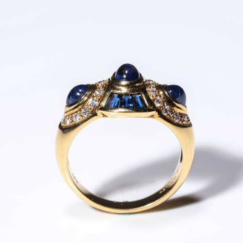 Sapphire and Diamond Ring, 18K