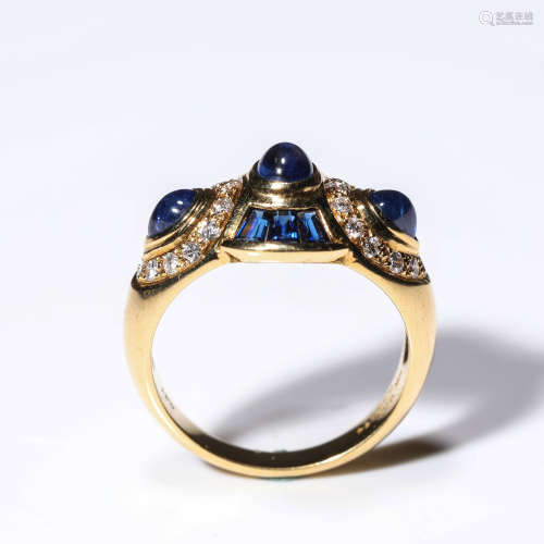 Sapphire and Diamond Ring, 18K