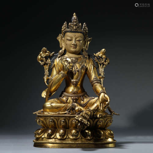 Gilt Bronze Figure of Avalokitesvara