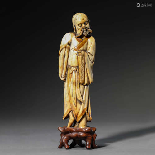 Carved Ivory Figure Statue