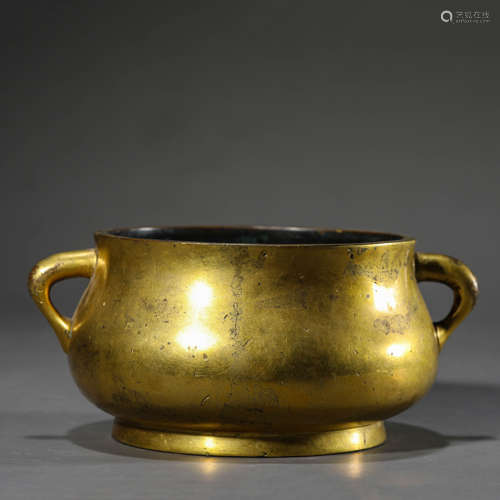 Gilt Bronze Double-Eared Censer