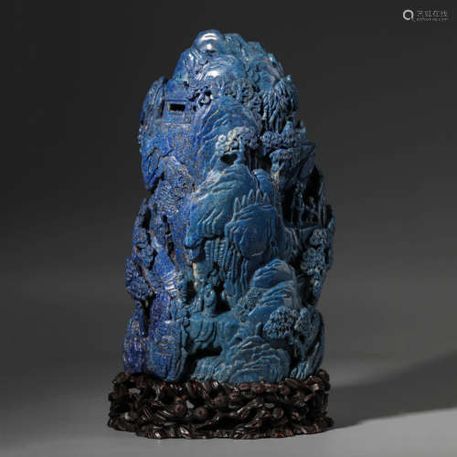 Carved Lapis Lazuli Decoration Rock