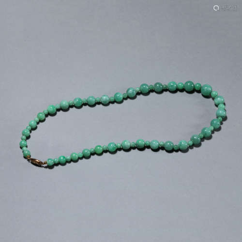 Chinese Jadeite Beads Necklace