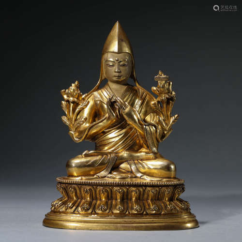 Gilt Bronze Figure of Tsong-Kha-Pa
