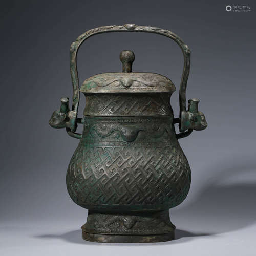 Bronze Ritual Loop-Handle Vessel You