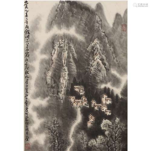 李可染 山水（三十二） 纸本立轴