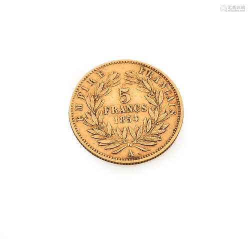 Pièce de 5 Francs or 1854