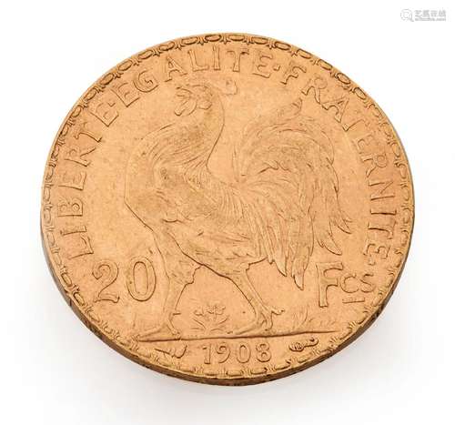 Pièce de 20 Francs or 1908