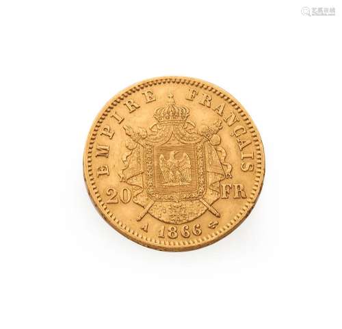 Pièce de 20 Francs or 1866