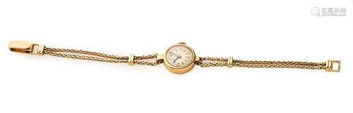 Montre bracelet de dame en or jaune 18K (750/°°), bracelet c...