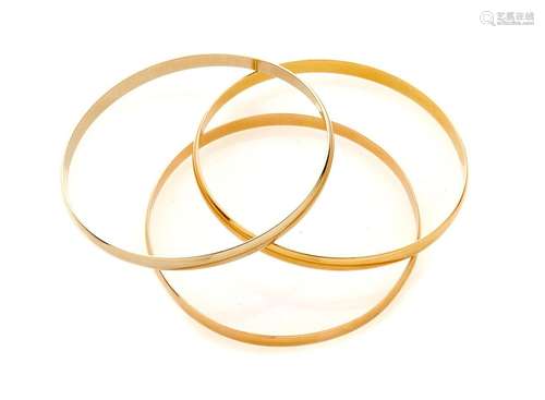 Bracelets jonc en or de trois tons 18K (750/°°)