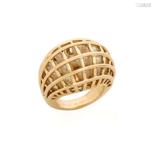 BOIVIN, Bague Cage en or jaune 18K (750/°°), la partie supér...