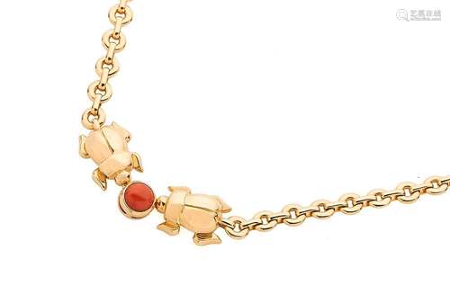 CARTIER, Collier maille jaseron en or jaune 18K (750/°°), la...