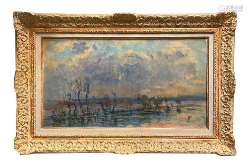 Albert Marie LEBOURG (1849-1928) Bord de Seine Huile sur toi...