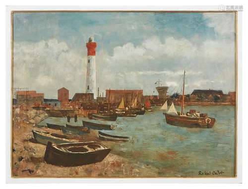 Roland OUDOT (1897-1981) Le phare d Ouistreham Huile sur toi...