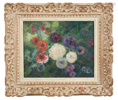 Victor CHARRETON (1864-1936) Composition florale Huile sur t...