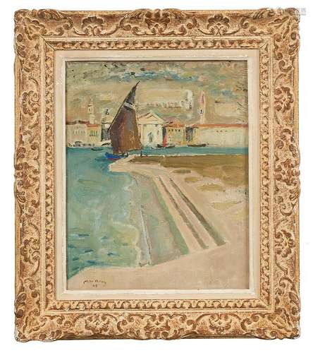 Edouard Georges MACAVOY (1905-1991) Venise, 1945 Huile sur t...