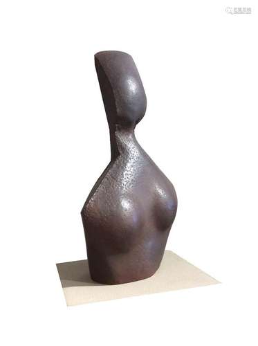 PHILOLAOS (1923-2010) Buste de Femme, 1957 Bronze à patine b...