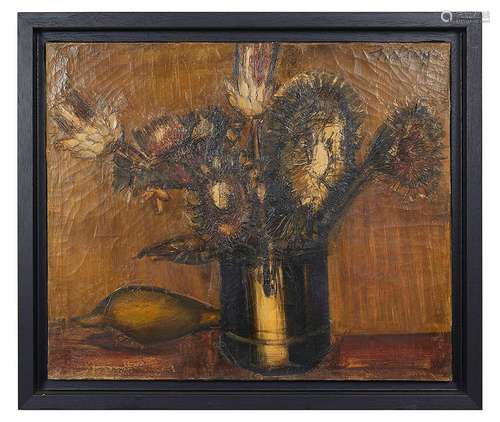 Franz PRIKING (1929-1979) Nature morte aux tournesols, 1956 ...